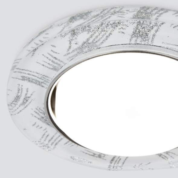 Встраиваемый точечный светильник Elektrostandard 1062 GX53 WH/SL белый/серебро