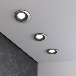 Встраиваемый точечный светильник Elektrostandard 124 MR16 черный/серебро