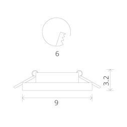 Встраиваемый точечный светильник ARTE Lamp Wagner A5222PL-1CC