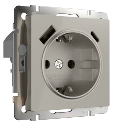 Розетка Werkel W1271704 дымчатый