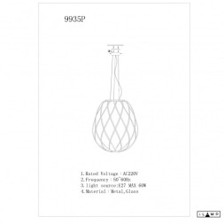 Подвесной светильник iLamp CENTO 9935P/1-D300 CL