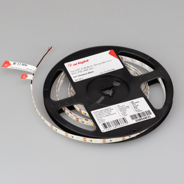 Лента Arlight RT-A120-8mm 2835 028568(2) 72W 12V 1570lm белый (холодный) IP20