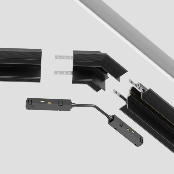 Коннектор для шинопровода Maytoni Technical Magnetic track system Gravity встраиваемый черный TRA010CLO-42B