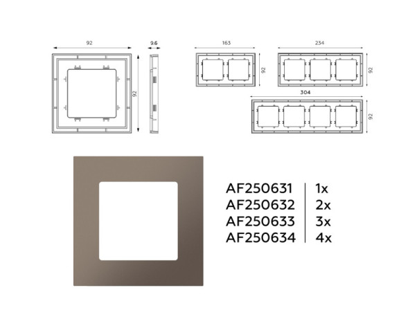 Рамка Ambrella Volt AF250631 ALFA Qubi