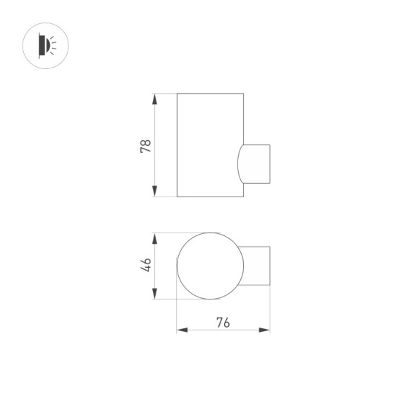 Уличный настенный светильник Arlight 034116(1) RAY