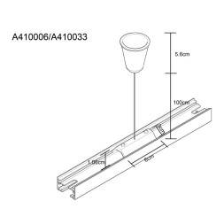 Подвесной комплект для трековых светильников ARTE Lamp TRACK LIGHTS BLACK A410006