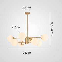 Люстра на штанге ImperiumLoft 305756-23 Roundi Brass