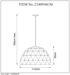 Подвесной светильник LUCIDE OTONA 21409/60/30