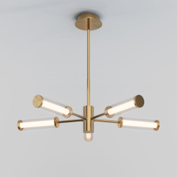 Люстра на штанге Eurosvet 50386/5 LED латунь Stark