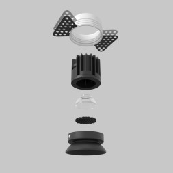 Встраиваемый светильник Maytoni Technical DL058-7W2.7K-TRS-B ROUND