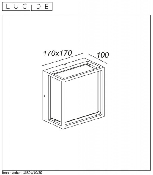Уличный настенный светильник LUCIDE SINGA LED 15801/10/30
