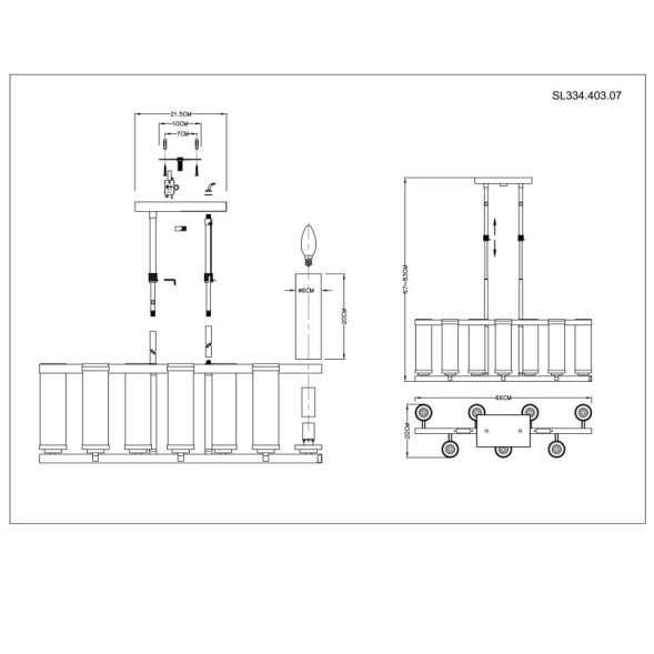 Люстра на штанге ST-Luce BICHERO SL334.403.07