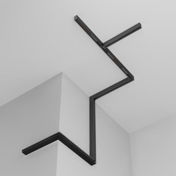 Накладной магнитный шинопровод Maytoni Technical Magnetic track system Exility черный TRX034-413B