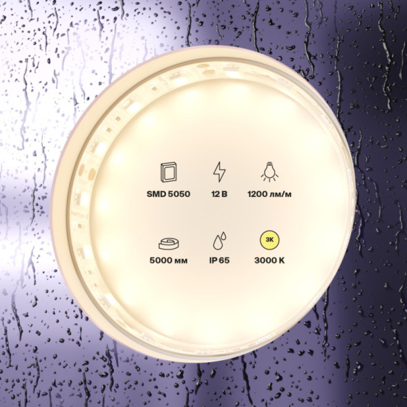 Лента Maytoni Technical 5050 10131 72W 12V 1200lm белый (теплый) IP65