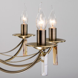 Подвесная люстра Eurosvet VOLARE 60087/8 античная бронза