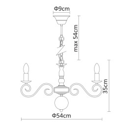 Подвесная люстра ARTE Lamp ISABEL A1129LM-7AB