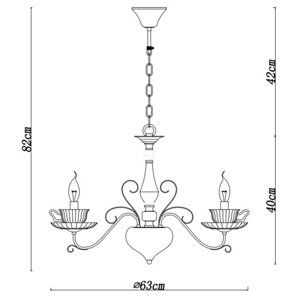 Подвесная люстра ARTE Lamp TET-A-TET A1704LM-5CC
