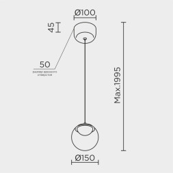 Подвесной светильник MODELUX ML.2338 ML.2338.150 BK-GD