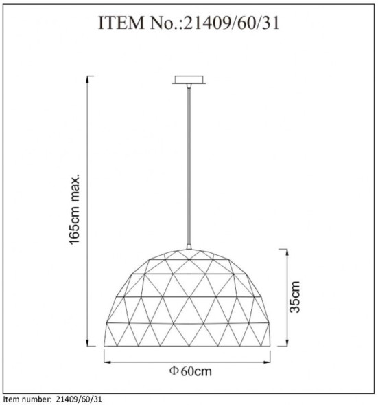 Подвесной светильник LUCIDE OTONA 21409/60/31
