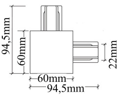 Коннектор для шинопровода Crystal Lux CLT 0.2211 CLT 0.2211 03 WH
