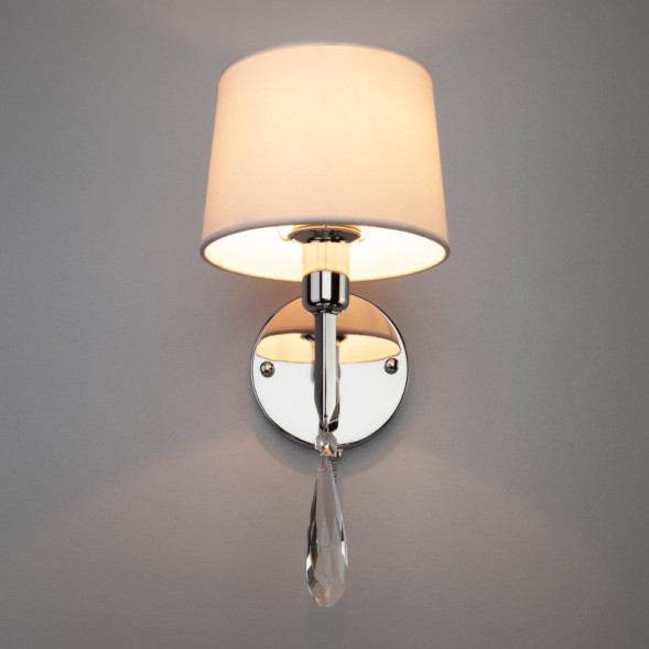 Бра Eurosvet MADERA 10127/1 хром/прозрачный хрусталь Strotskis (10093/