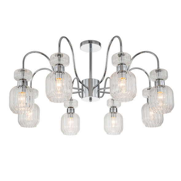 Люстра на штанге Escada Gloss 1141/8PL Chrome/Clear