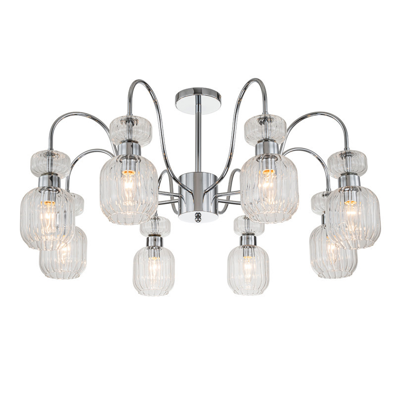 Люстра на штанге Escada Gloss 1141/8PL Chrome/Clear