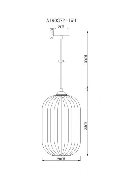 Подвесной светильник ARTE Lamp ARWEN A1903SP-1WH
