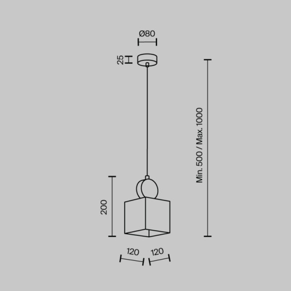 Подвесной светильник MODELUX MS.163.210 BS