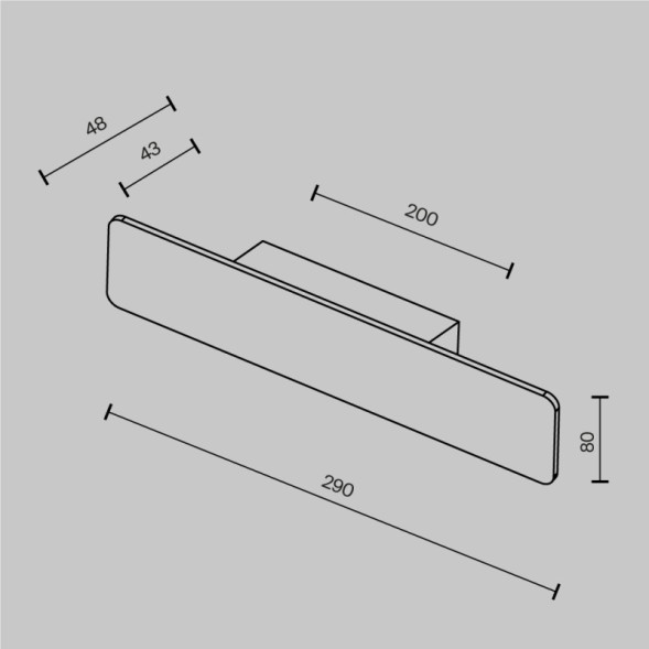 Бра Maytoni STELA C80WL-10W3K-B