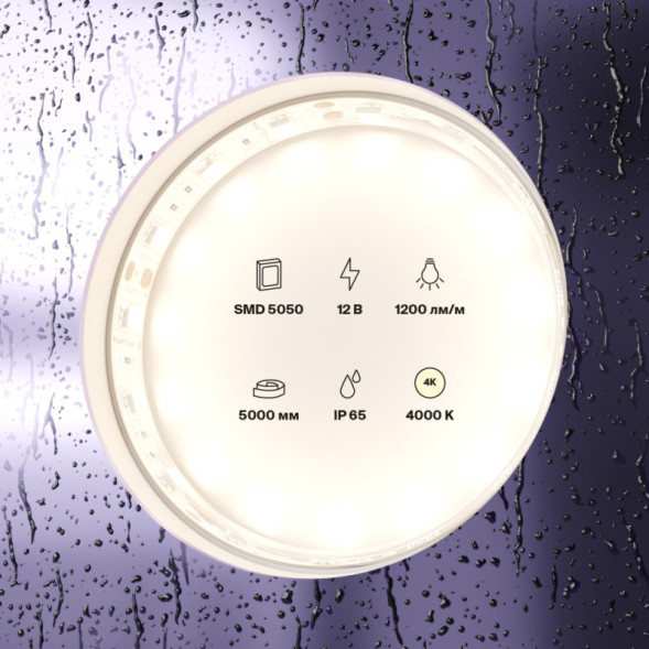 Лента Maytoni Technical 5050 10132 72W 12V 1200lm белый (дневной) IP65