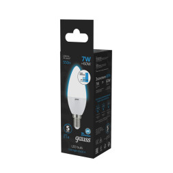 Светодиодная лампа Gauss 103101307-S 7W 220V 550lm E14 белый (холодный)