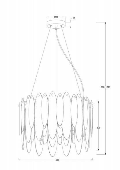 Подвесная люстра Freya Lucrecia FR5217PL-05FG