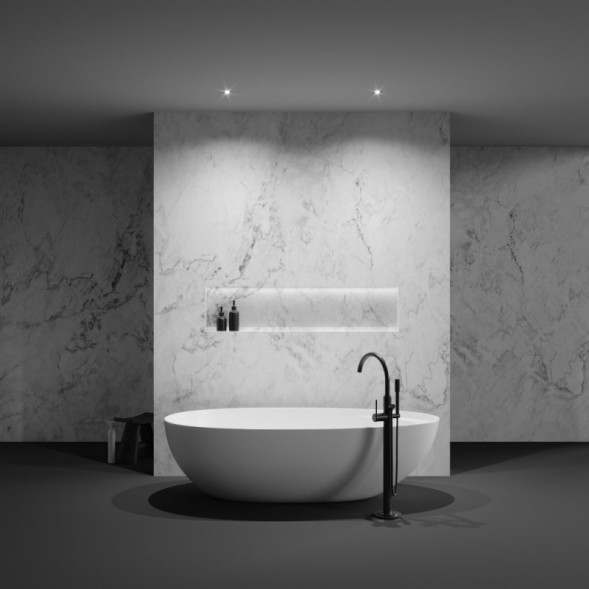 Точечный влагозащищенный светильник Maytoni Technical Flint DL101-GU10-TRS-B