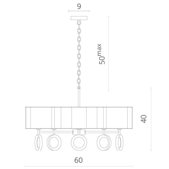 Подвесная люстра Divinare Contralto 4069/02 LM-5