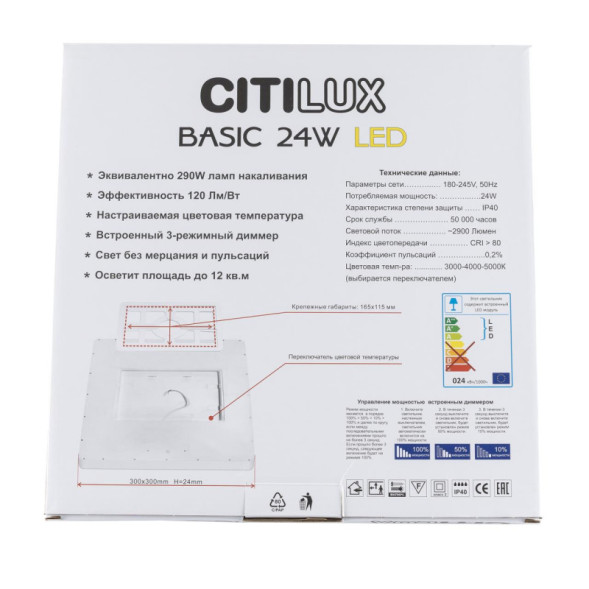 Потолочный светильник Citilux Бейсик CL738K242V