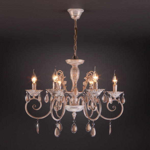 Подвесная люстра Eurosvet Galatea 10009/6 золото с белым