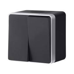 Выключатель Werkel Gallant W5020234 черный с серебром