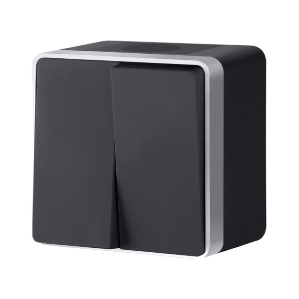 Выключатель Werkel Gallant W5020234 черный с серебром