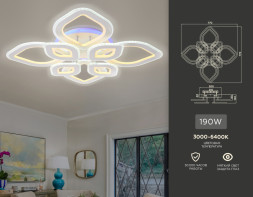 Потолочная люстра Ambrella Light ACRYLICA FA8844