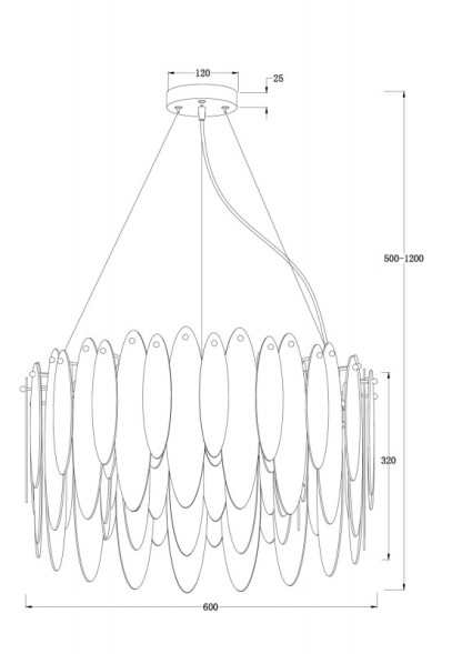 Подвесная люстра Freya Lucrecia FR5217PL-08FG