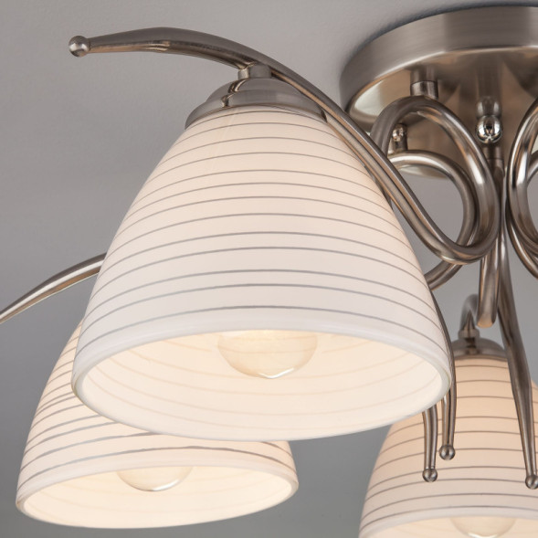 Люстра на штанге Eurosvet Megan 30121/5 сатин-никель