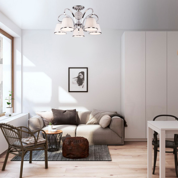 Люстра на штанге Eurosvet TESSA 60088/5 хром