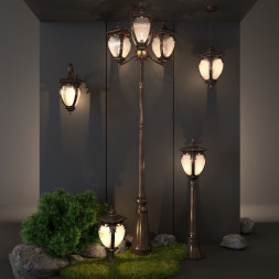 Уличный настенный светильник Elektrostandard Andromeda D (GLYF-8024D) черное золото