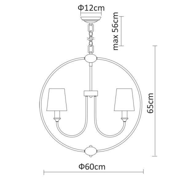 Подвесная люстра ARTE Lamp Patricia A9022SP-5CC
