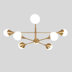 Люстра на штанге Eurosvet 60168/8 латунь CALYX