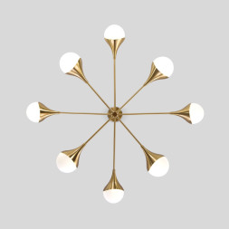 Люстра на штанге Eurosvet 60168/8 латунь CALYX