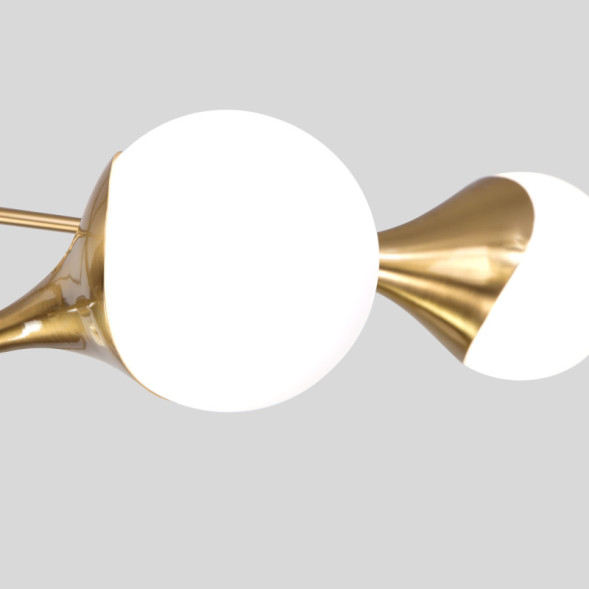 Люстра на штанге Eurosvet 60168/8 латунь CALYX