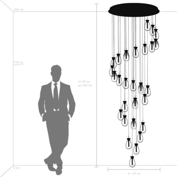 Каскадная люстра Lightstar COLORE 805289