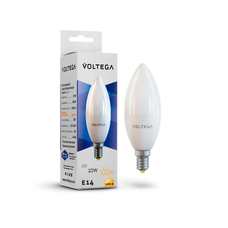 Светодиодная лампа Voltega 7241 Candle 10W